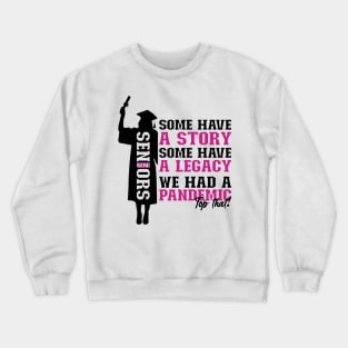 Pandemic Graduation | Black And Violet Text Funny Graduation Crewneck Sweatshirt